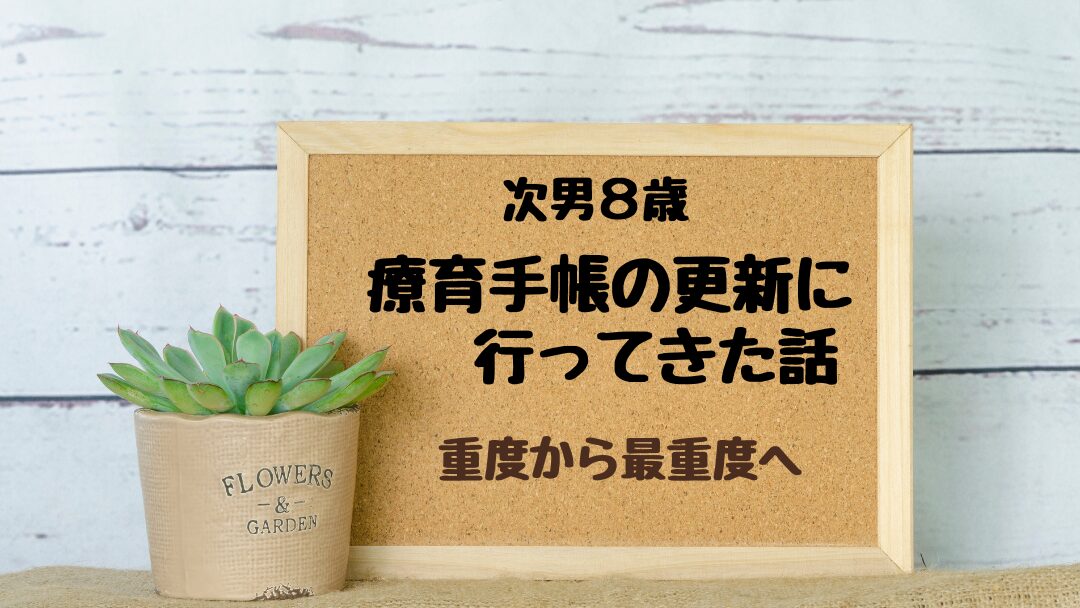 療育手帳の更新。重度から最重度へ